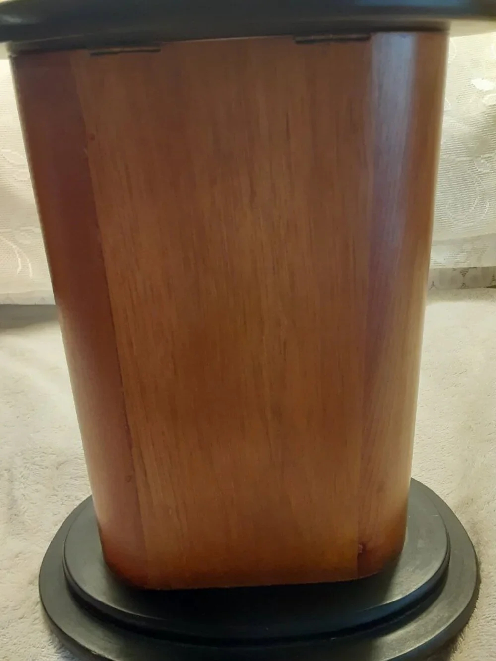 Vintage Linden Mahogany finished wooden jewelry box / clock housing case